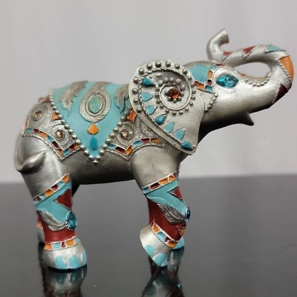 ‎The Hamilton Collection "Sterling Strength" Elephant Figurine - Picture 1 of 6
